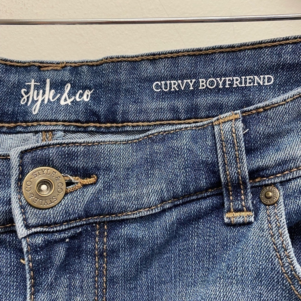 ✨ 4 for $30 ✨ Style & Co Jeans Curvy Boyfriend Stretch Denim Size 12 - Picture 4 of 5
